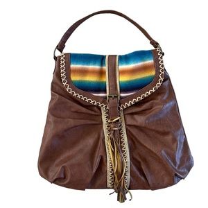 Southwest Purse Embroidered Fringe Boho Hippie Tribal Native Handbag